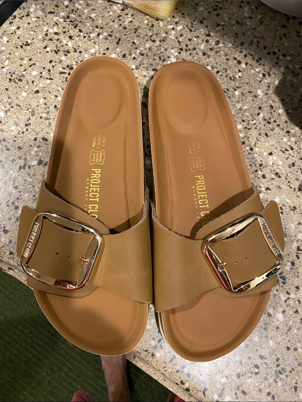 NWOT PROJECT CLOUD MYKONOS big buckle slide sandal